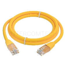 Патч-корд GCR прямой 1.0m LSZH UTP кат.6, желтый, 24 AWG, литой без фиксатора, ethernet high speed, RJ45, T568B