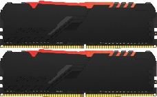 Память оперативная Kingston 32GB 2666MHz DDR4 CL16 DIMM (Kit of 2) 1Gx8 FURY Beast RGB