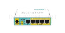 Маршрутизатор MikroTik RB750UPr2 hEX PoE lite 5x Ethernet, раздача PoE, 650 МГц ЦП, 64 МБ 5-портовый 100-Мбитный маршрутизатор с поддержкой PoE на 4-х портах