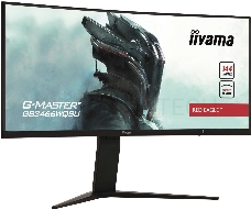 Монитор жидкокристаллический Iiyama Монитор LCD 34 [21:9] 3440x1440(UWQHD) VA, Curved, nonGLARE, 400cd/m2, H178°/V178°, 3000:1, 80M:1, 16.7M, 1ms, VGA, 2xHDMI, 2xDP, USB-Hub, Height adj, Pivot, Tilt, Swivel, Speakers, 3Y, Black