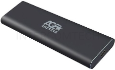 Внешний корпус AgeStar M.2 USB 3.0  NGFF (B-key) AgeStar 3UBNF5C (BLACK) , алюминий, серебристый