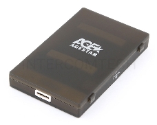 Внешний корпус 2.5 SATAIII HDD/SSD AgeStar 3UBCP1-6G (BLACK) USB 3.0, пластик, черный, безвинтовая конструкция