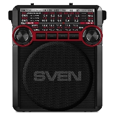 Радиоприемник АС SVEN SRP-355, красный (3 Вт, FM/AM/SW, USB, SD/microSD, фонарь, встроенный аккумулятор) АС SVEN SRP-355, красный (3 Вт, FM/AM/SW, USB, SD/microSD, фонарь, встроенный аккумулятор)