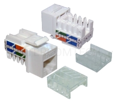 Модуль Keystone RJ45, Cat.5E, UTP, 90 градусов, белый