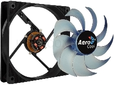 Вентилятор Aerocool Motion 12 Plus Blue , 120x120x25мм, синяя подсветка, 1200 об/мин, Molex 4-pin + 3-pin, 29.8 CFM, 22.1 дБА, съемная крыльчатка, гид