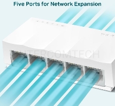 Коммутатор роутер TP-Link LS1005, 5 портов Ethernet 100 Мбит/с