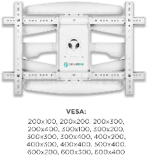 Кронштейн ONKRON M6L для телевизора 40-75 наклонно-поворотный, белый