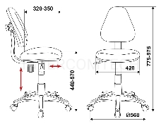 Кресло детское Бюрократ KD-4/PENCIL-GN зеленый карандаши