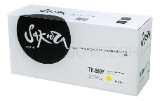 Картридж SAKURA TK580Y для Kyocera Mita FS-5150DN/5250DN, желтый, 2800 к.