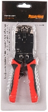 Инструмент обжимной Hyperline HT-3008AR для RJ-45/RJ-12/RJ-11 (упак:1шт) черный/красный