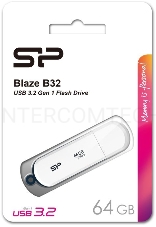 Флеш накопитель 64Gb Silicon Power Blaze B32, USB 3.2, Белый