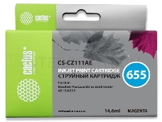 Картридж струйный Cactus CS-CZ111AE пурпурный для №655 HP DJ IA 3525/5525/4515/4525 (14,6ml)