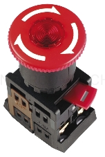 Кнопка ANE22 Грибок красн. 240В ИЭК BBG40-ANE-K04