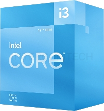 Процессор Intel Core i3-12100F LGA1700 BOX (Alder Lake, 4C/8T, 3.3/4.3GHz, 12MB, 58/89W) Cooler