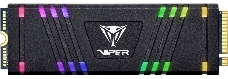 Накопитель SSD Patriot Viper VPR400 1TB, M.2 2280, VPR400-1TBM28H, PCIe 4x4, NVMe, TLC, RGB, 4600/4400, heatshield, RET