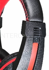 Наушники с микрофоном Oklick HS-L200 черный/красный 2м мониторы оголовье (Y-819)