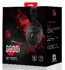 Наушники с микрофоном A4 Bloody G600i черный 1.3м мониторные USB оголовье (G600I)