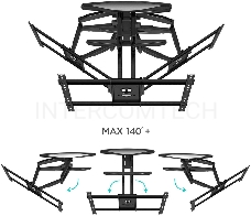 Кронштейн ONKRON M6L для телевизора 40-75 наклонно-поворотный, черный