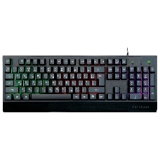 Клавиатура игровая Гарнизон GK-210G, USB, черный, 104 клавиши, подсветка Rainbow, кабель 1.5м