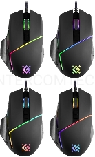 Проводная игровая мышь Warfame GM-880L RGB,8кнопок,12800dpi DEFENDER