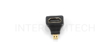 Переходник HDMI-microHDMI Gembird, 19F/19M, угловой, золотые разъемы, пакет  A-HDMI-FDML 