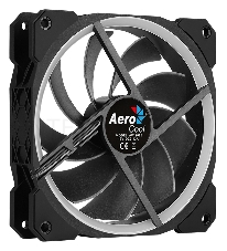 Вентилятор Aerocool ORBIT , 120x120x25мм, 16,8 млн. цветов, RGB подсветка в виде двойного кольца, 3-Pin, 1200 об/мин, 55,9 CFM, 14,1 дБА