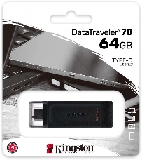 Флеш Диск Kingston 64Gb DataTraveler DT70 <DT70/64GB>, USB-C 3.2 Gen 1