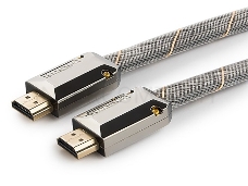 Кабель HDMI Cablexpert, серия Platinum, 1 м, v2.0, M/M, плоский, позол.разъемы, металлический корпус, нейлоновая оплетка, блистер