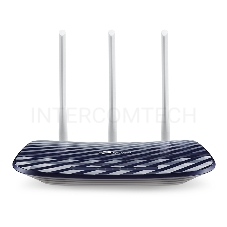 Маршрутизатор AC750 Wireless Dual Band Router, 433 at 5 GHz +300 Mbps at 2.4 GHz, 802.11ac/a/b/g/n, 1 port WAN 10/100 Mbps + 4 ports LAN 10/100 Mbps, 3 fixed antennas