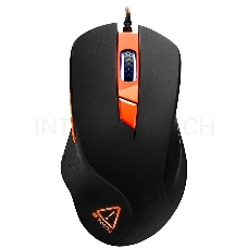 Мышь Wired Gaming Mouse with 6 programmable buttons, Pixart optical sensor, 4 levels of DPI and up to 3200, 5 million times key life, 1.65m Braided USB cable,rubber coating surface and colorful RGB lights, size:130*75*40mm, 140g