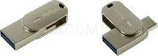 Флеш диск Netac USB Drive U785C USB3.0+TypeC 64GB, retail version