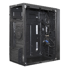 Корпус Minitower ExeGate mEVO-9302-RGB-600W-12 (mATX, БП 600NPX с вент. 12см, 2*USB+1*USB3.0, HD аудио, черный с RGB подсветкой)