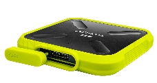Внешний  твердотельный жесткий диск 3.3 256GB ADATA SD700 External SSD ASD700-256GU31-CYL USB 3.1 Gen 1, 440/440, IOPS 32/19K, MTBF 2M, 3D V-NAND TLC, 256MB, 200TBW, DWPD, IP68, Yellow, RTL