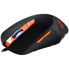 Мышь Wired Gaming Mouse with 6 programmable buttons, Pixart optical sensor, 4 levels of DPI and up to 3200, 5 million times key life, 1.65m Braided USB cable,rubber coating surface and colorful RGB lights, size:130*75*40mm, 140g