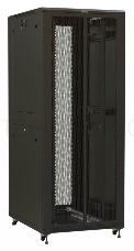 Шкаф серверный напольный Hyperline TTR, IP20, 42U, 2055х600х1000 мм (ВхШхГ), дверь: двойная распашная, перфорация, боковая панель: сплошная съемная, р