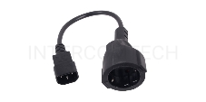 Кабель-переходник UPS->розетка VCOM (IE-320 C14 to Socket Type-F) 3Gx0,75mm VDE <CE002>