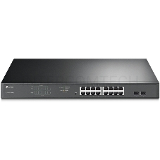 Коммутатор 16-port Gigabit PoE Easy Smart switch, 802.3af on ports 1-16, PoE budget 192 watts, desktop and rack-mountable