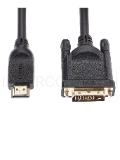 Кабель HDMI AM/DVI(24+1)M, 7.5м, CU, 1080P@60Hz, 2F, VCOM <CG484GD-7.5M>