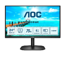 Монитор 23.8 AOC 24B2XHM2 Black (VA, 1920x1080, 75Hz, 4 ms, 178°/178°, 250 cd/m, 20M:1, +HDMI)