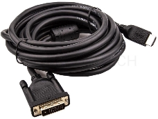 Кабель HDMI AM/DVI(24+1)M, 5м, CU, 1080P@60Hz, 2F, VCOM <CG484GD-5M>