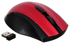 Мышь Acer OMR032 черный/красный оптическая (1600dpi) беспроводная USB (4but)
