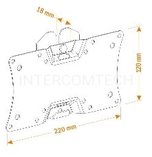 Кронштейн для телевизора Holder LCDS-5060 черный глянец 19-32 макс.30кг настенный фиксированный