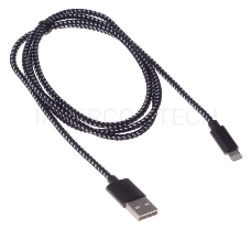 Кабель Buro Braided BHP RET LGHT-B-BR USB A(m) Lightning (m) 1м черный