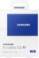 Твердотельный накопитель Samsung SSD 2TB T7 Touch, USB Type-C, R/W 1000/1050MB/s, Blue