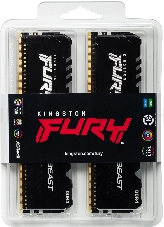 Память оперативная Kingston 32GB 2666MHz DDR4 CL16 DIMM (Kit of 2) 1Gx8 FURY Beast RGB