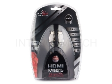 Кабель HDMI Cablexpert, серия Platinum, 1 м, v2.0, M/M, плоский, позол.разъемы, металлический корпус, нейлоновая оплетка, блистер