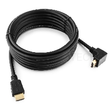 Кабель HDMI Gembird/Cablexpert CC-HDMI490-15, 4.5м, v1.4, 19M/19M, углов. разъем, черный, позол.разъемы, экран, пакет