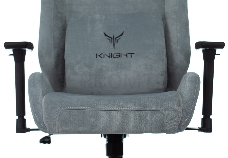 Кресло игровое Knight N1 Fabric серо-голубой Light-28 с подголов. крестовина металл