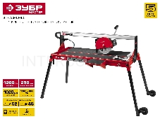 Электроплиткорез ЗУБР  МАСТЕР[ЭП-250-1200С]{ длина реза 1020 мм, диск 250 мм, глубина реза 90°-52мм/45°-46мм, стол 1060x468 мм, 1200Вт }