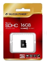 Флеш карта microSD 16Gb Class10 Silicon Power SP016GBSTH010V10 